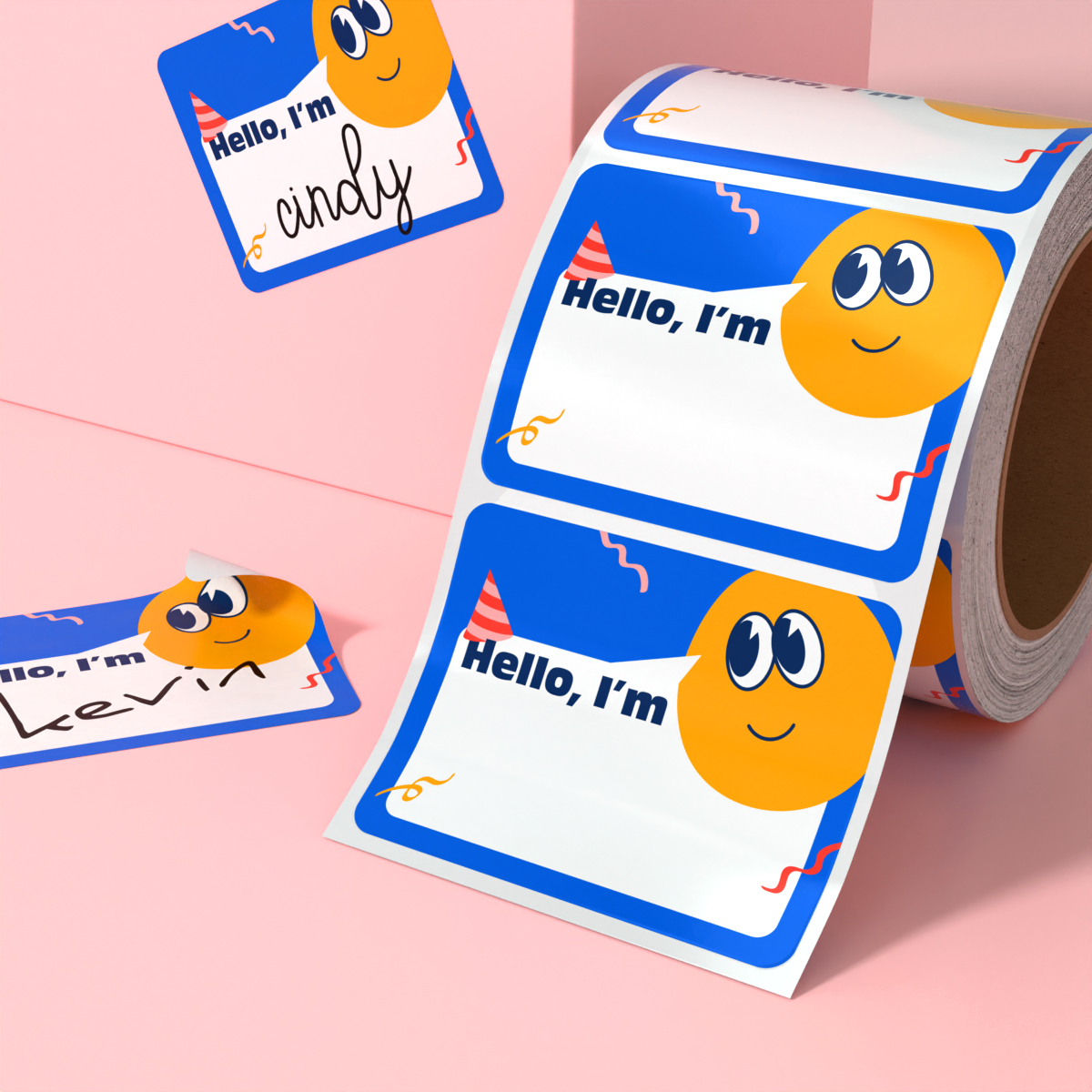 Stickers as nametags